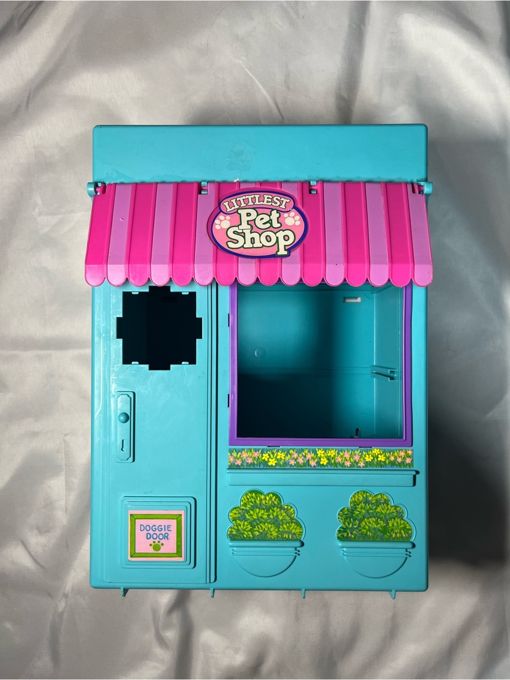 Vintage 1992 Littlest Pet Shop Store Front Playset Carry Case Only Blue LPS